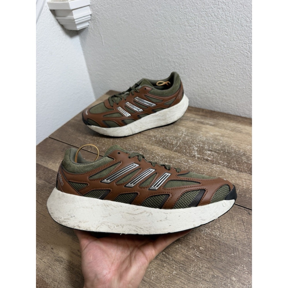 adidas Adizero Aruku JS3710 Brown Olive Lace Up Low Top Sneakers Men's Size 10